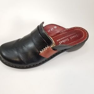 Josef Seibel Black Leather Clog